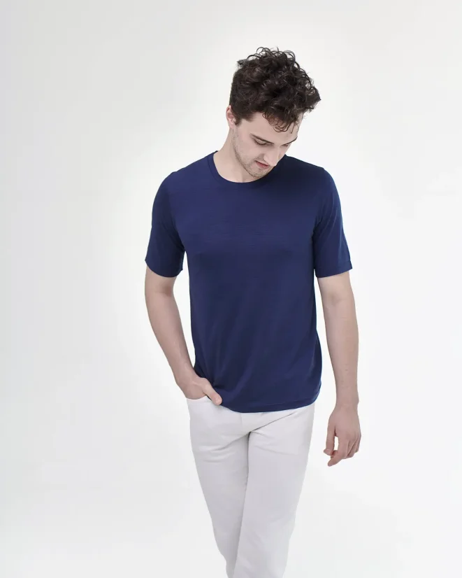 Men´s T-shirt Merino Basic 140 - Color: Black, Size: L