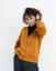 Damen Wollpullover mit Knopfleiste - Farbe: Grau, Größe: L