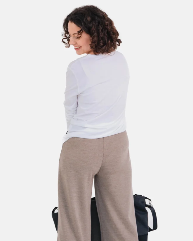 Damen Funktionshemd Merino 195 langarm Weiß - Farbe: Weiß, Größe: L