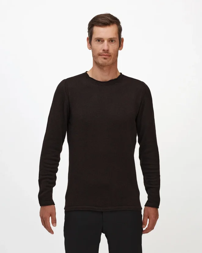 Herren Pullover aus Kaschmir-Mischung - Farbe: Olive, Größe: XXL