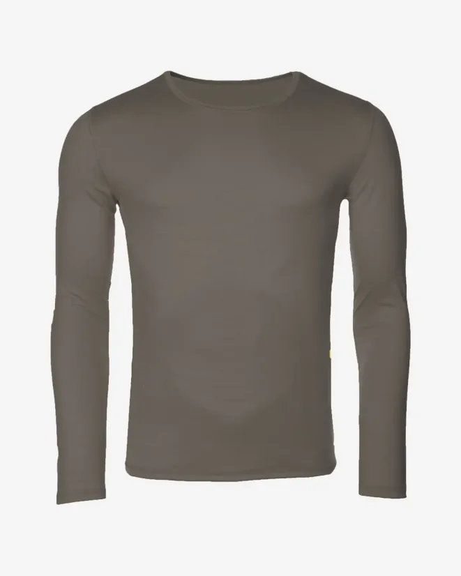 Men´s Functional T-Shirt Merino 140 Long Sleeve - Color: Green, Size: S