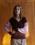 Women´s Deep Neck Wool Sweater Cashmere - Color: Orange, Size: S