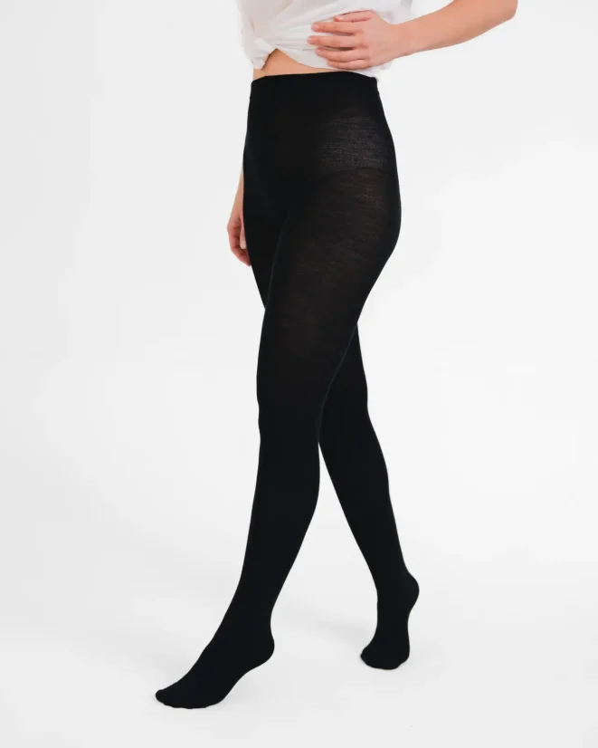 Damen Merino SuperSoft Strumpfhose - Farbe: Schwarz, Strumpfgröße: 158/100