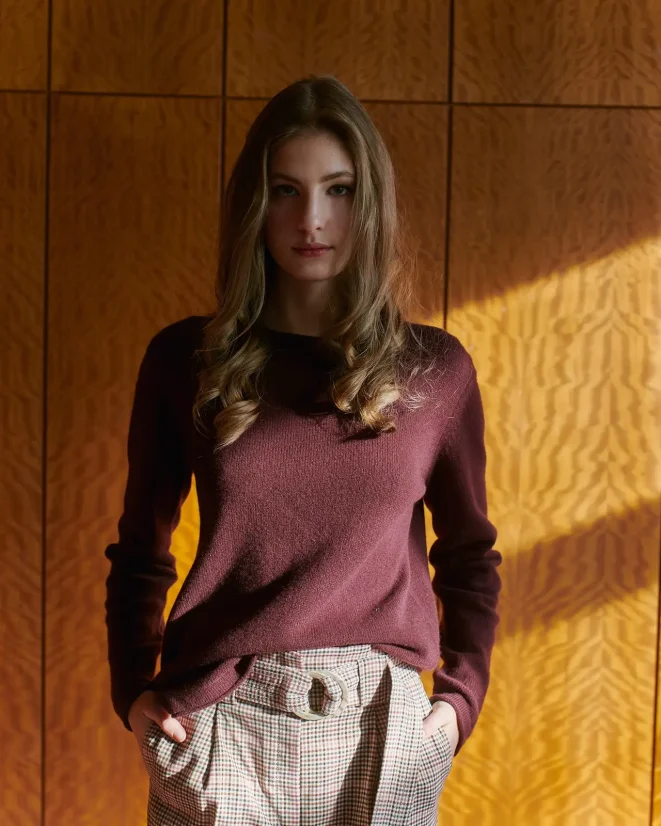 Pullover aus Wolle und Kaschmir - Farbe: Antracit, Größe: XS