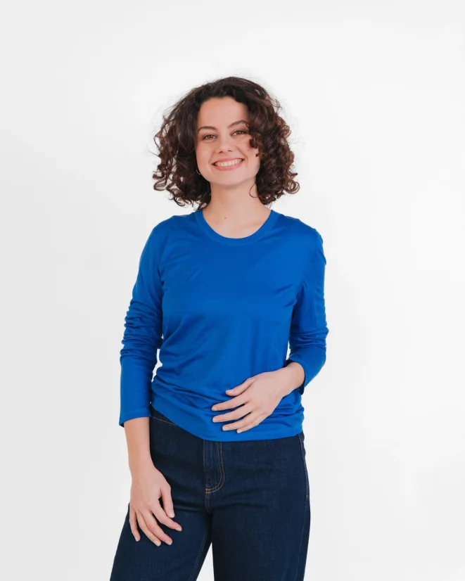 Damen Funktions T-Shirt Merino 140 - Farbe: Dunkelblau, Größe: XL
