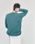 Men´s Lambswool Wool Sweater - Color: Green, Size: XL